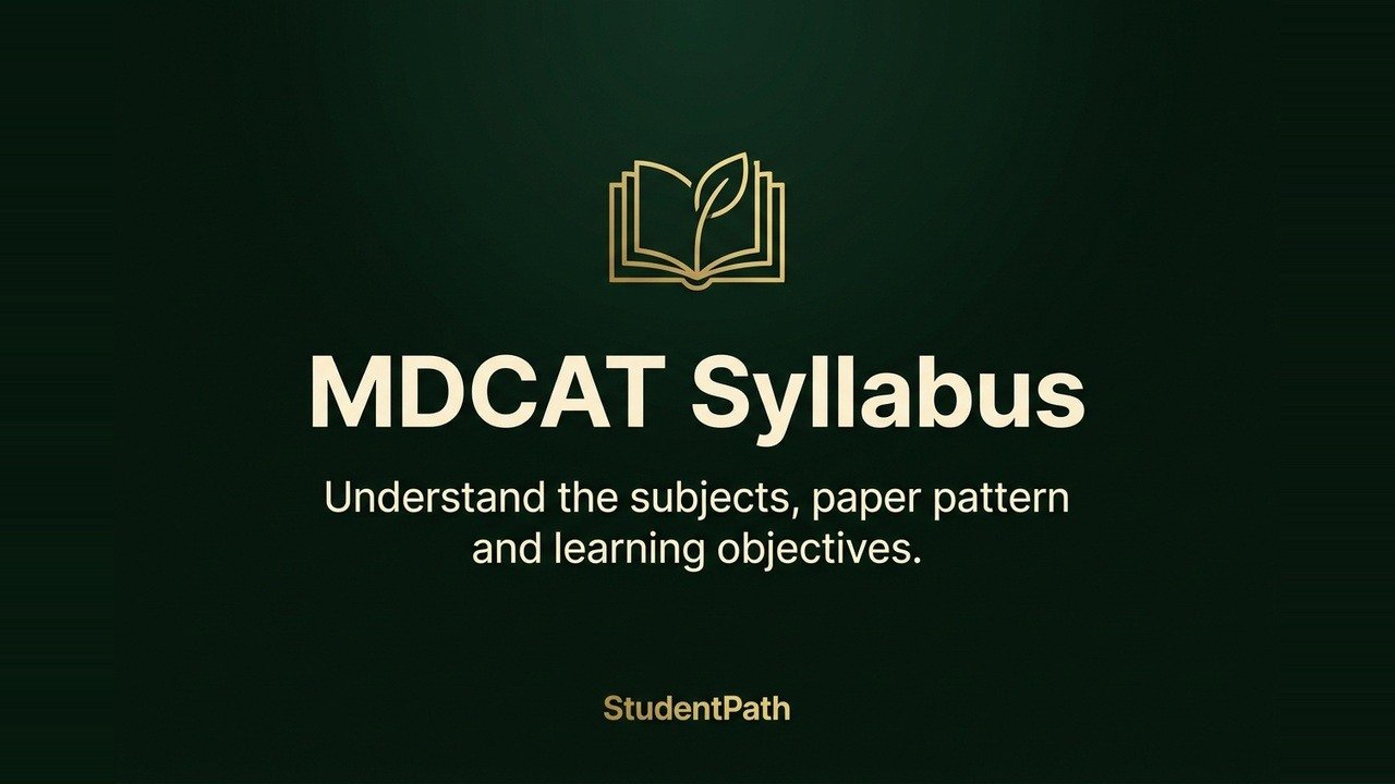MDCAT syllabus guide: subjects, paper pattern and learning objectives